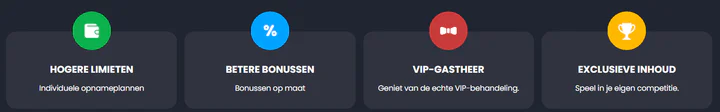 Bitkingz Casino VIP-voordelen met hogere opnamelimieten, bonussen op maat, persoonlijke VIP-service en exclusieve competities